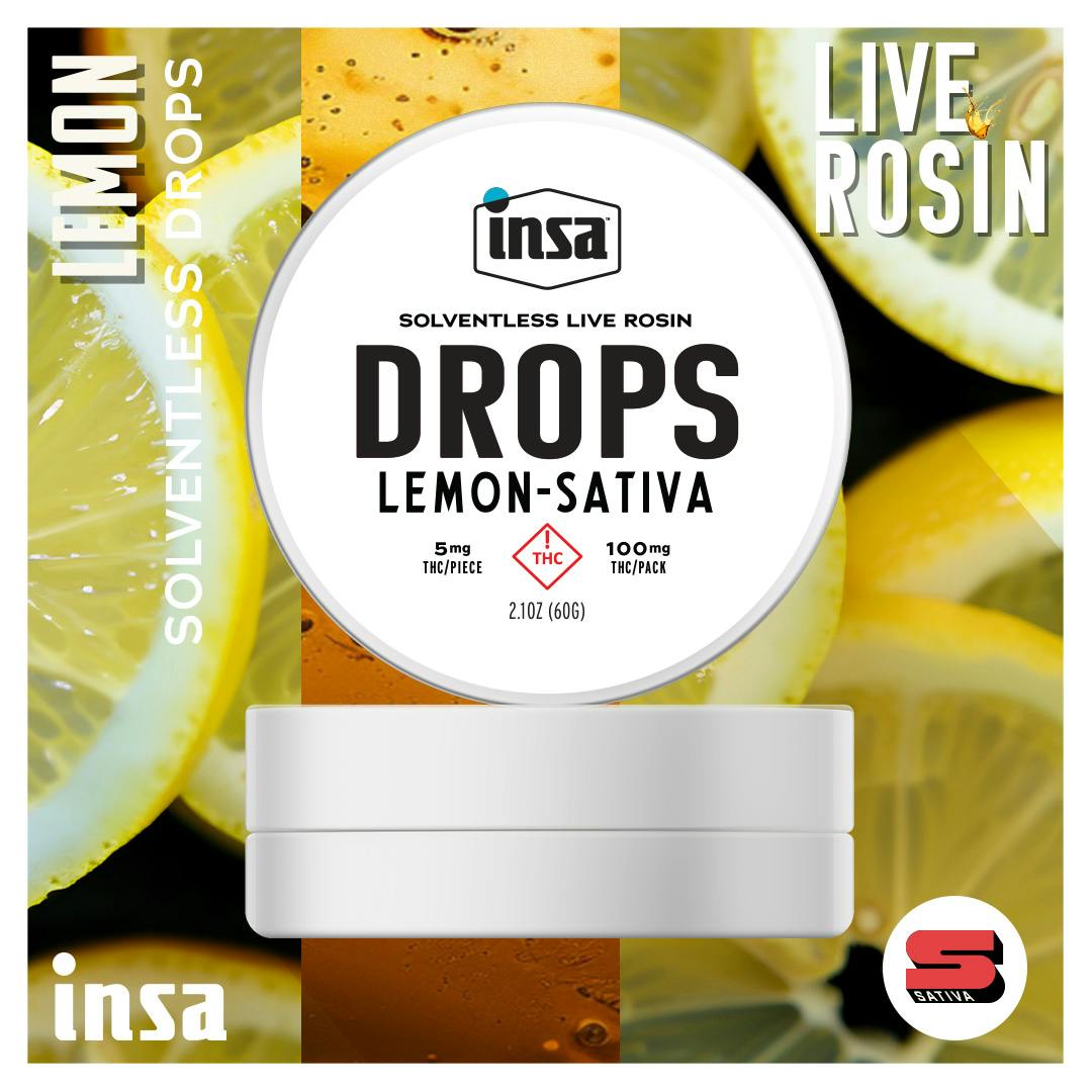 Solventless Live Rosin Drops/Chew - Lemon - 200mg