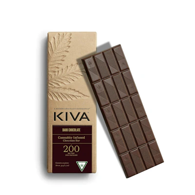 KIVA - 200mg Chocolate Bar - Dark Chocolate