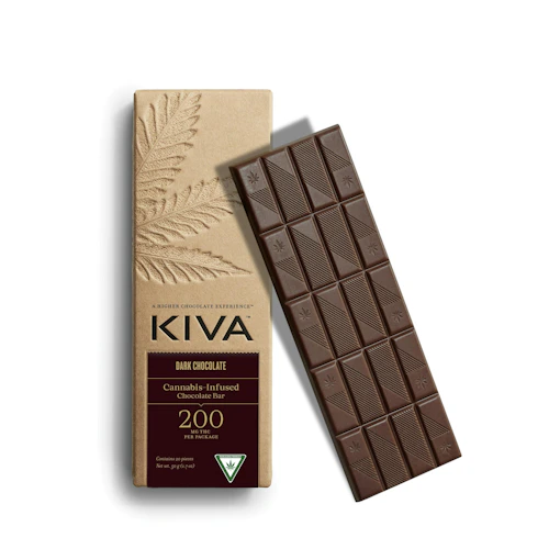 KIVA - 200mg Chocolate Bar - Dark Chocolate