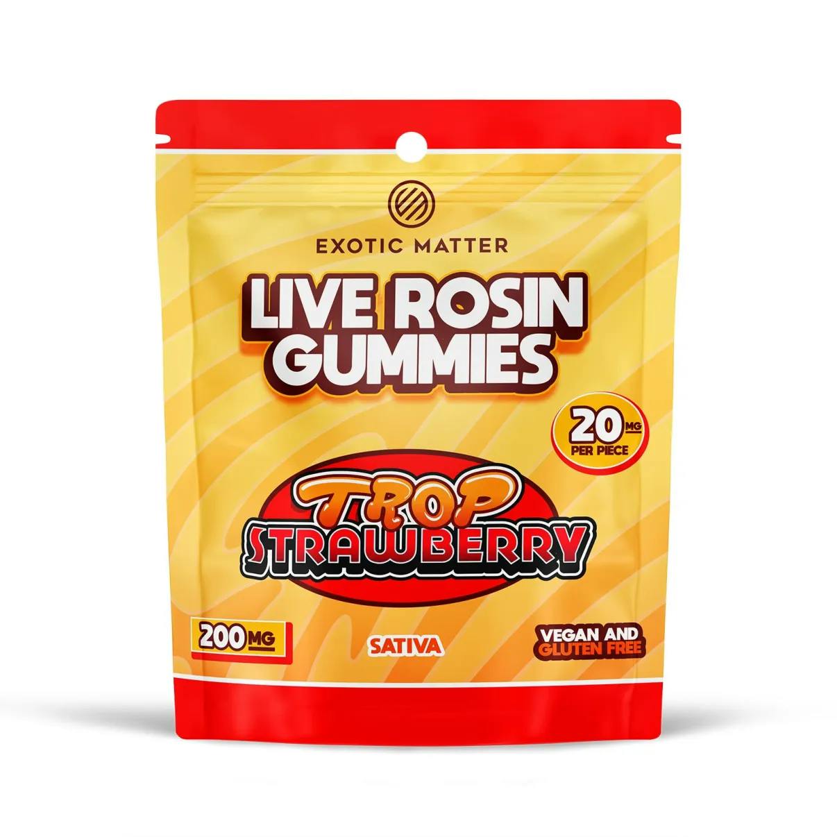 Exotic Matter - 200mg Rosin Gummies - Tropical Strawberry