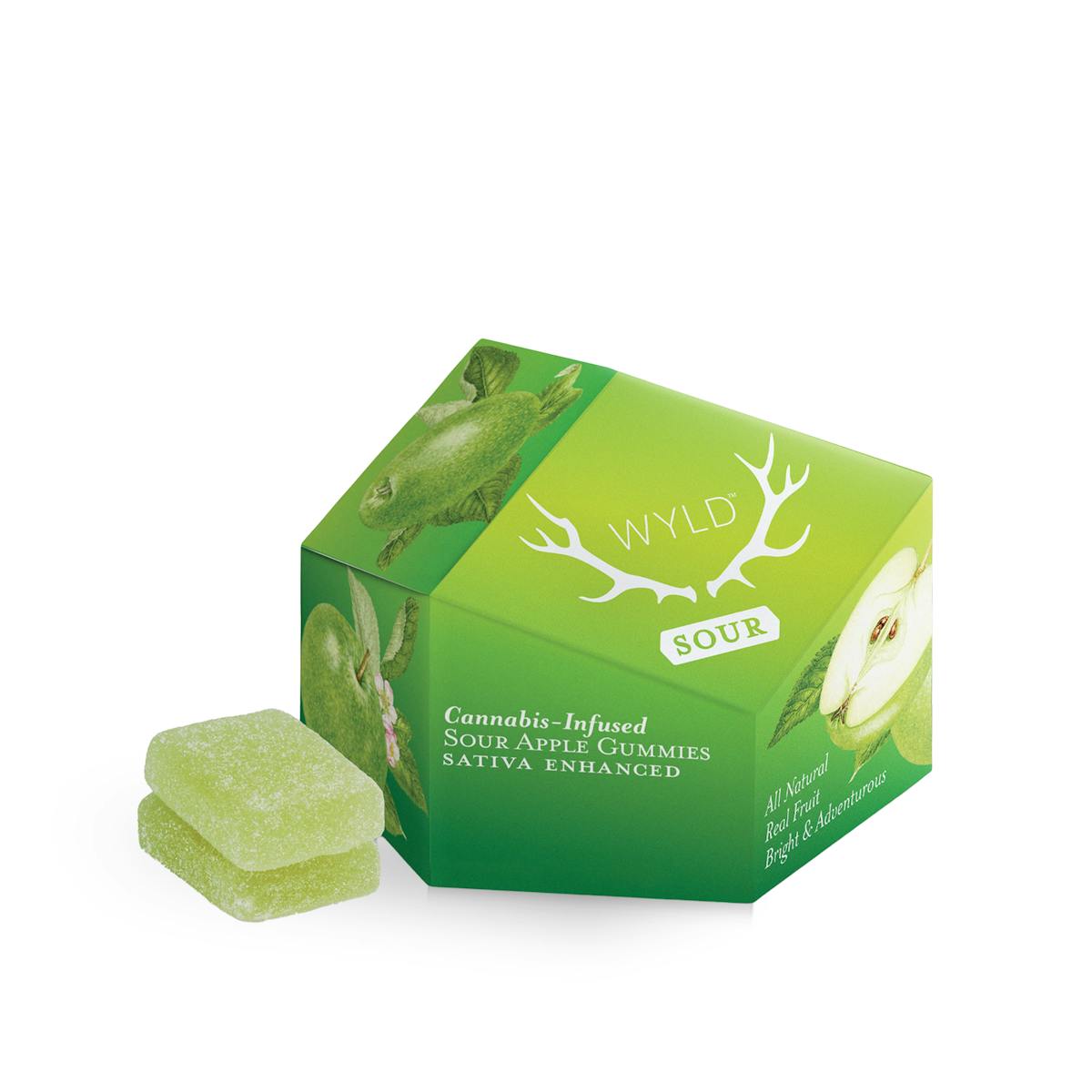 Photo of Sour Apple Sativa Gummy – 100mg