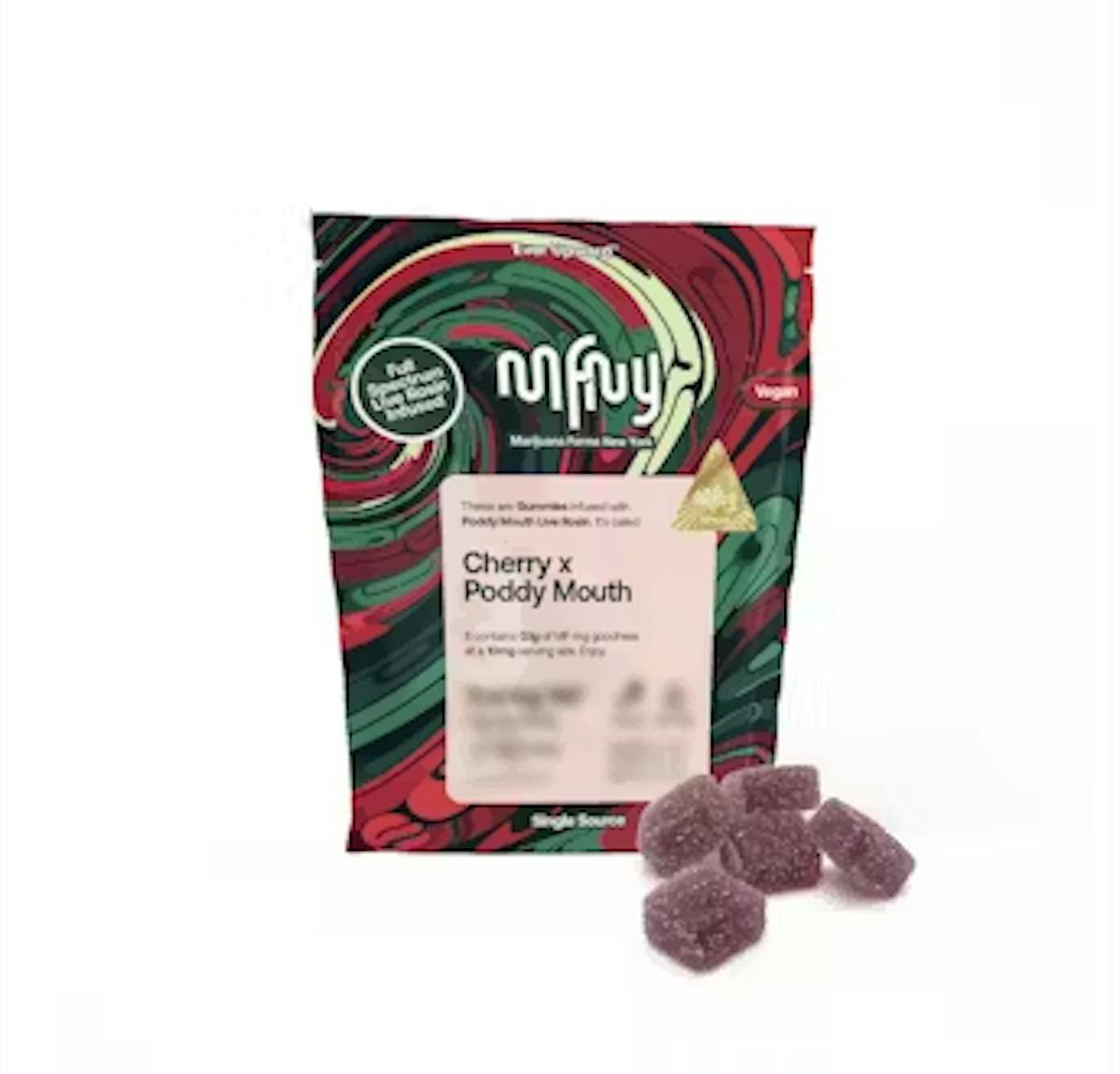 Photo of MFNY – Cherry x Poddy Mouth Live Rosin Gummies 10pk