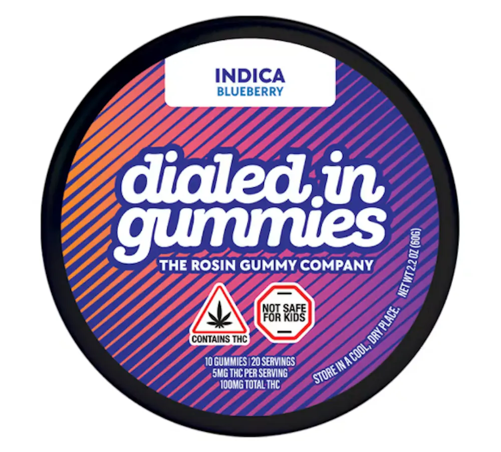 Product Dialed In Classic | Blueberry | Rosin Gummies | 100mg