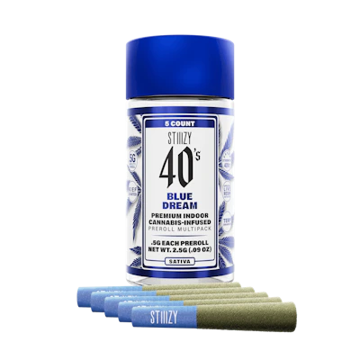 Stiiizy - 5-Pack .5g Live Resin Infused Blunts - Blue Dream