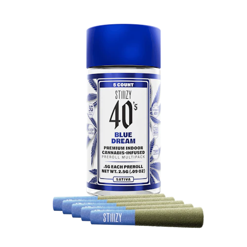 Stiiizy - 5-Pack .5g Live Resin Infused Blunts - Blue Dream