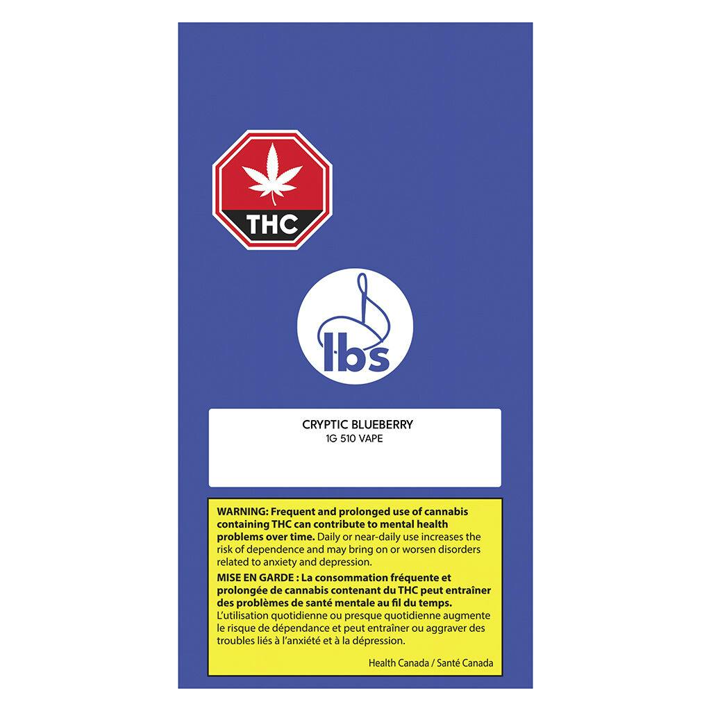 D lbs Cryptic Blueberry 510 Thread Cartridge