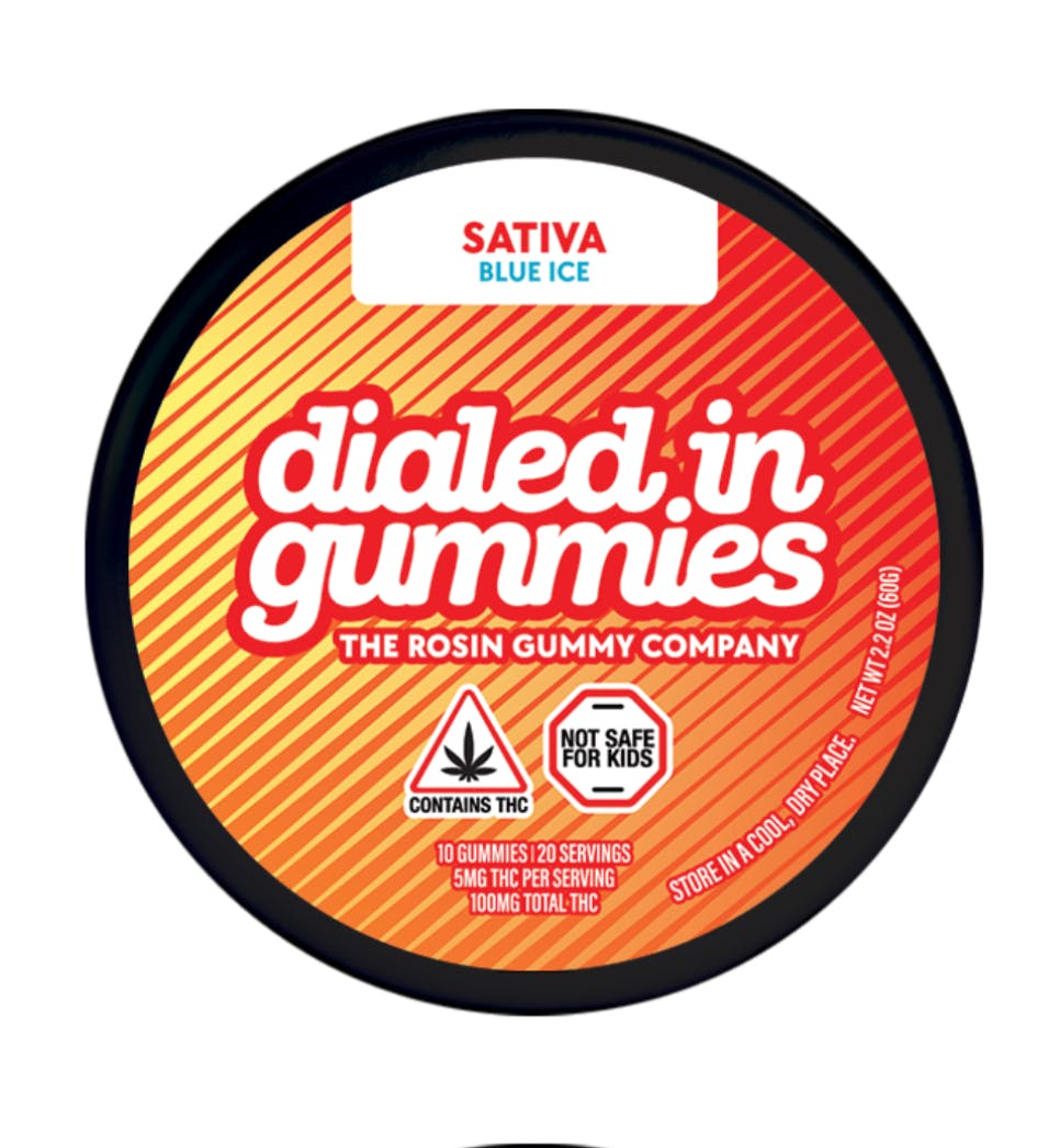Product Dialed In Classic | Blue Ice | Rosin Gummies | 100mg