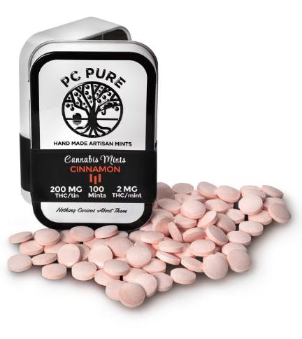 Product: PC PURE | CINNAMON | CANNABIS MINTS | SUGAR FREE | 200MG