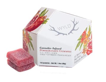 WYLD Pomegranate 1:1 THC:CBD Gummies