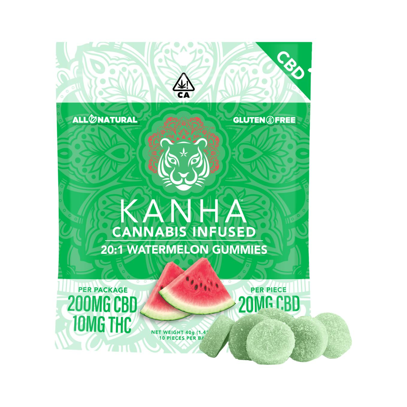 20:1 CBD Watermelon Gummies - 10ct | MedMen - DTLA