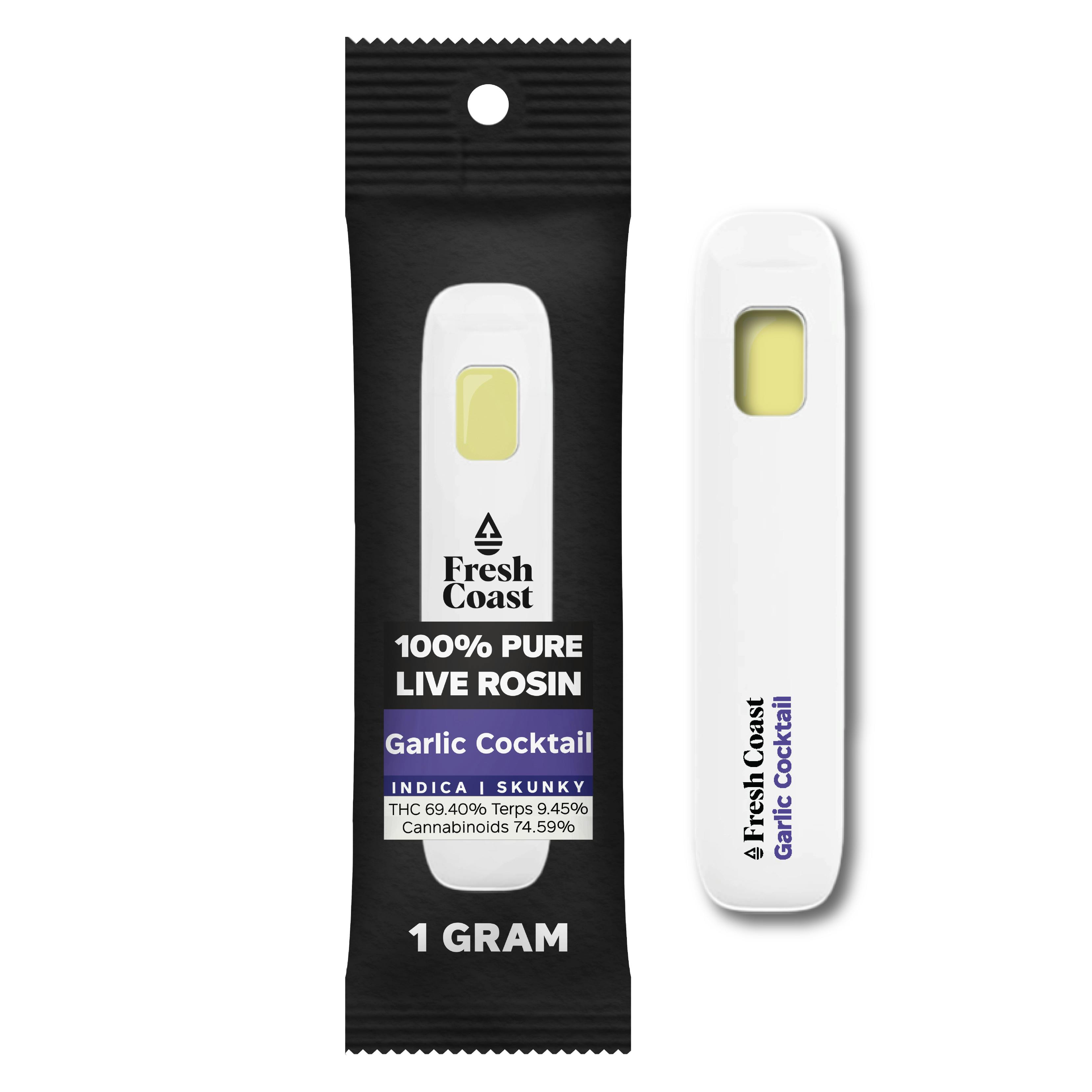 Product: Fresh Coast | Live Rosin Disposable - 1g - Garlic Cocktail