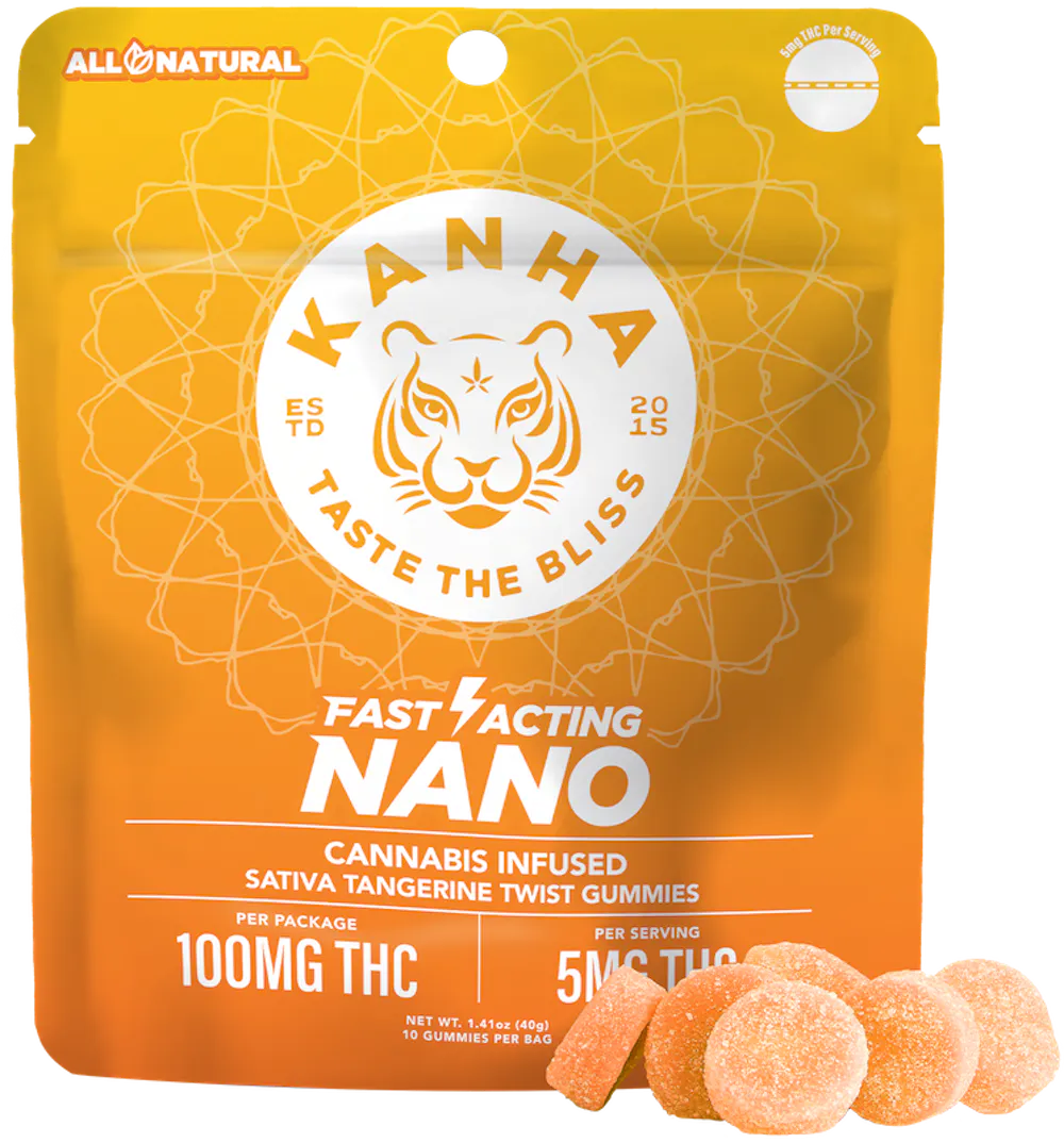 Product Kanha - Tangerine Twist Nano Gummies (100mg 10pk)