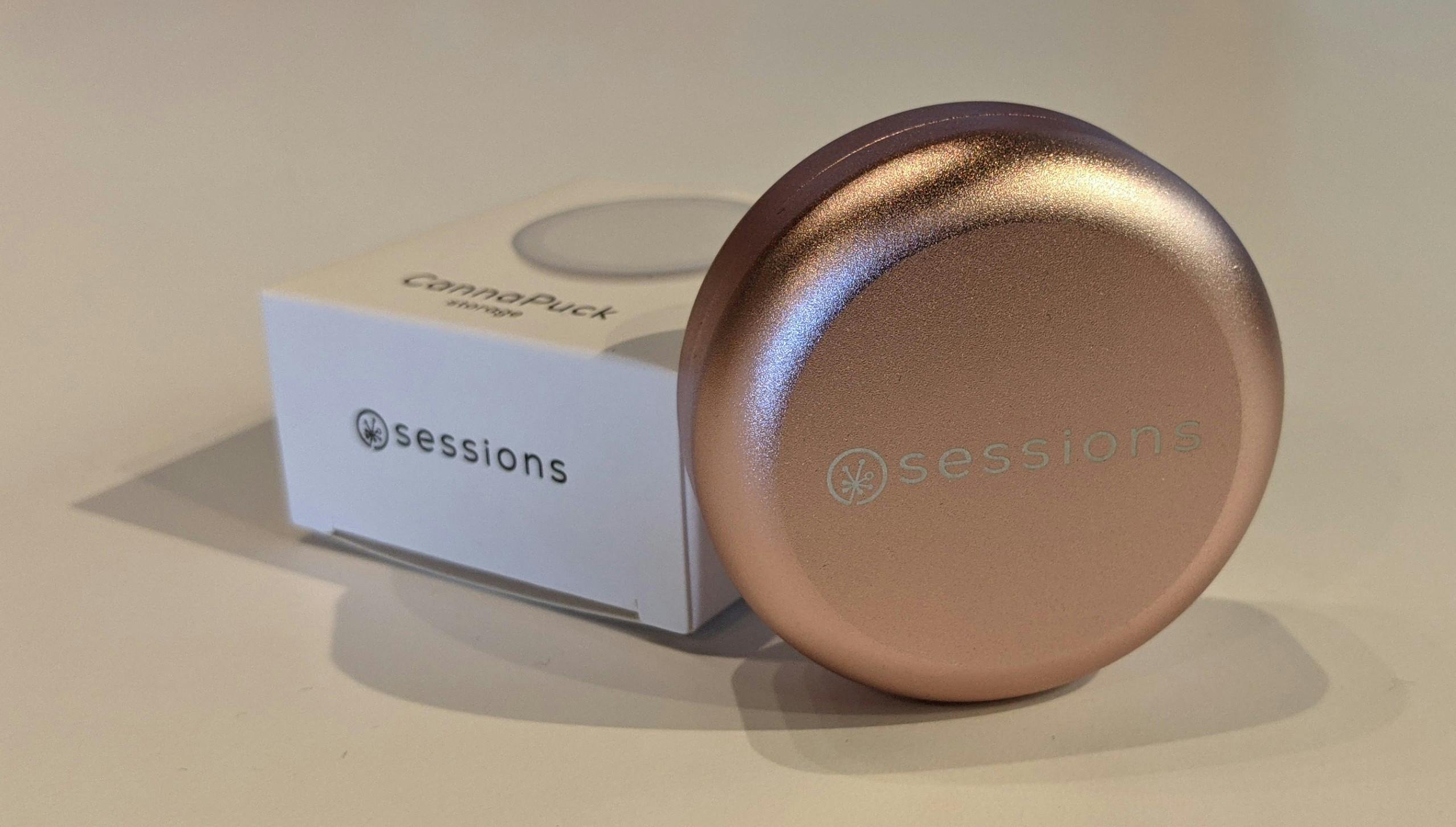 Sessions - cannapuck storage - rose gold