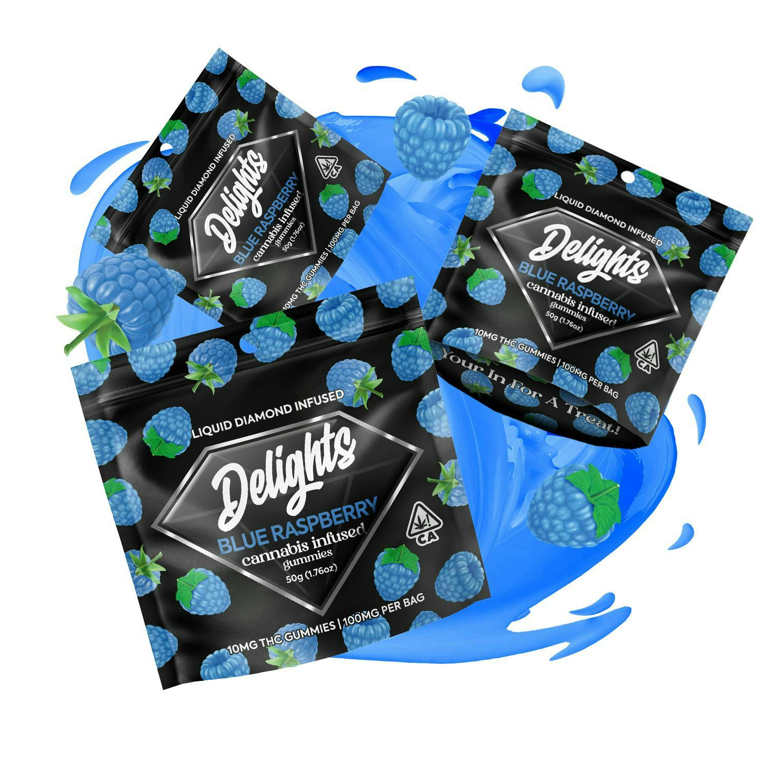 helix gummies vapes blue diamond Delights | Gummy 100MG | H | Blue Raspberry | BUZZ