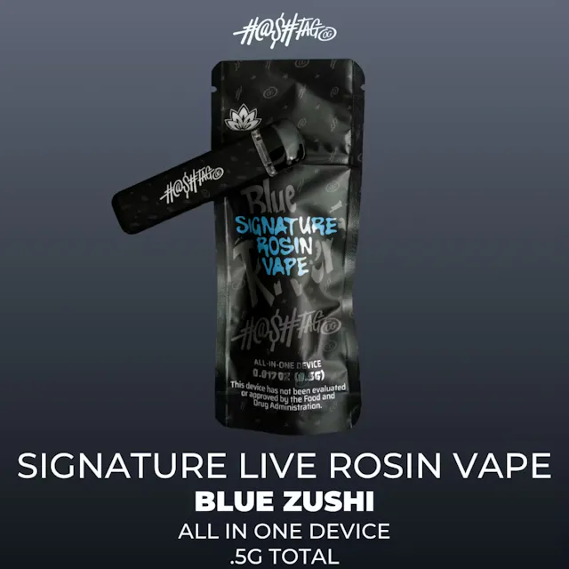 Hashtag OG Live Rosin Disposable Blue Zushi .5g (indica hybrid)
