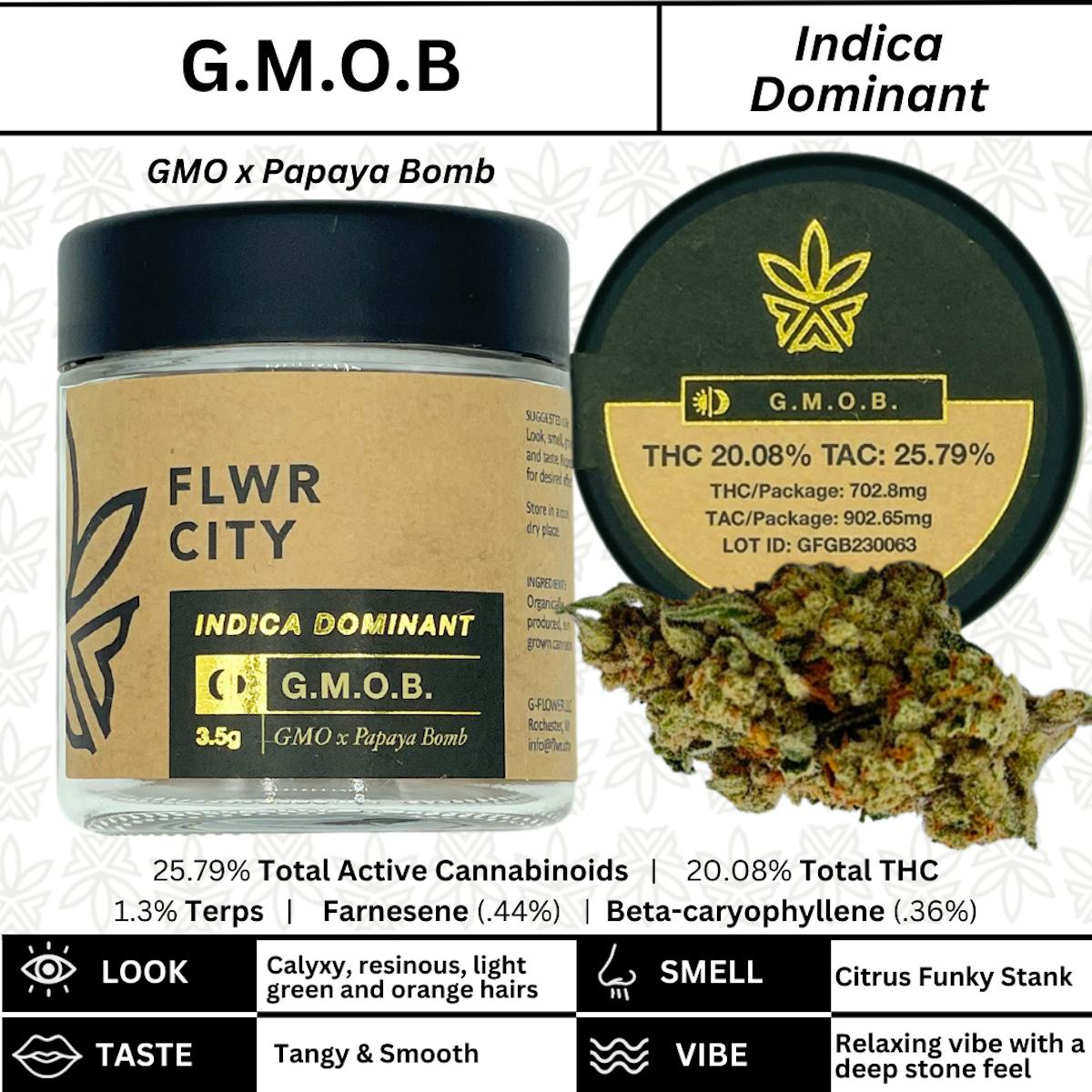 Photo of FLWR CITY | GMOB | 3.5g Flower