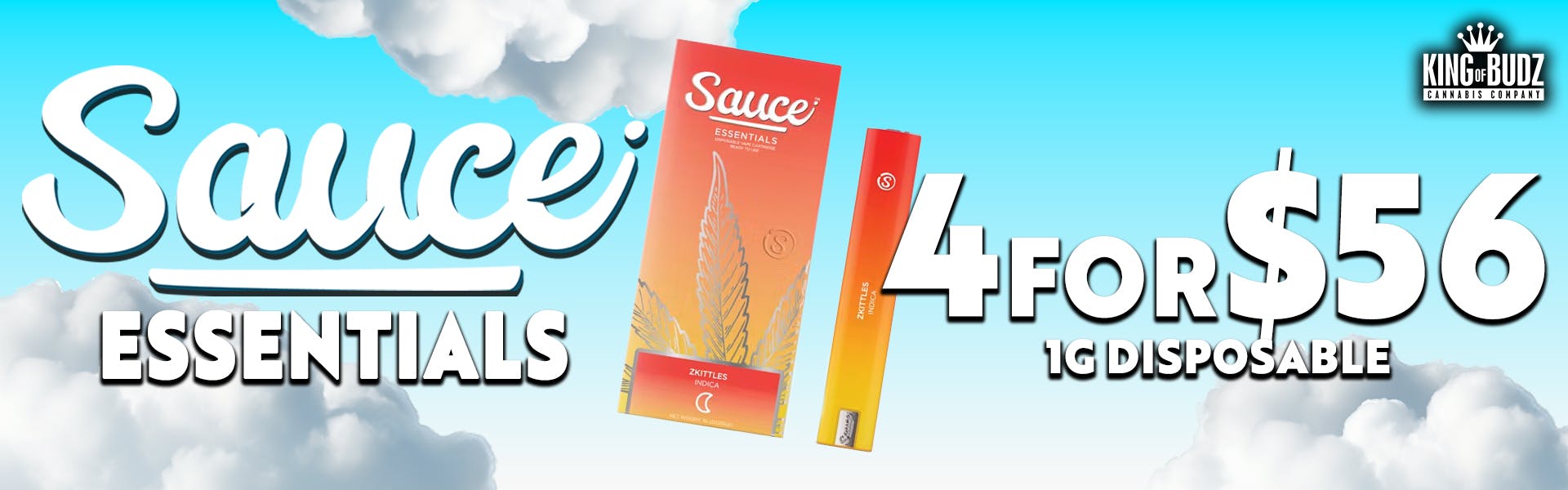 Sauce 1g Disposable 4/$56