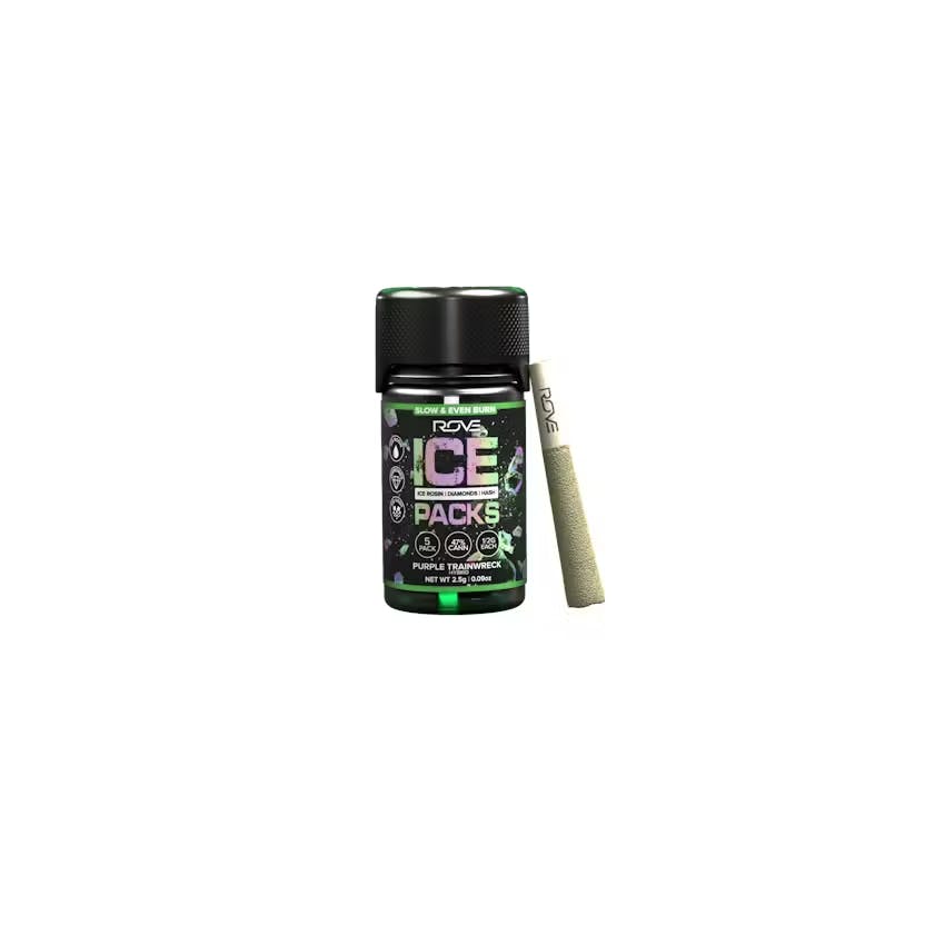 Product Rove - Purple Trainwreck - 2.5g - 5 Pack - Ice Pack Infused Pre Rolls