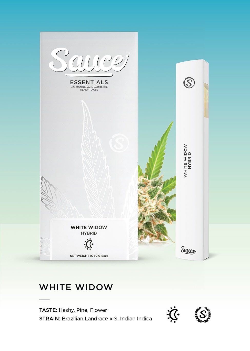 Sauce Essentials White Widow - 1G Live Resin Infused (Hybrid)