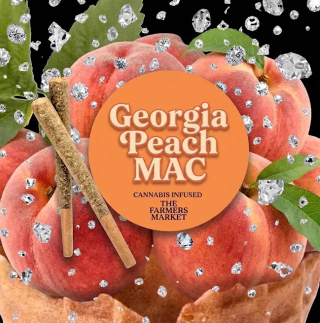 The Farmers Market Diamond Infused Pre-Roll Pack Georgia Peach MAC 2pk/1.5g (hybrid, infused pre roll packs)