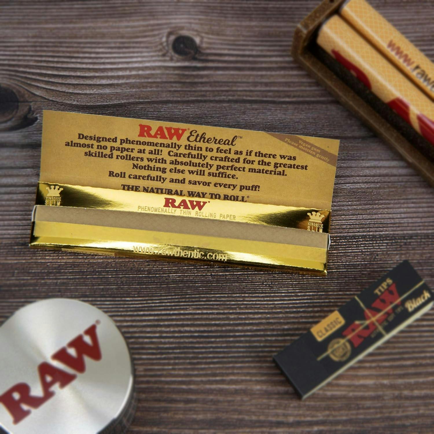 Raw Classic Ethereal King Size Slim Rolling Papers 32pk-1