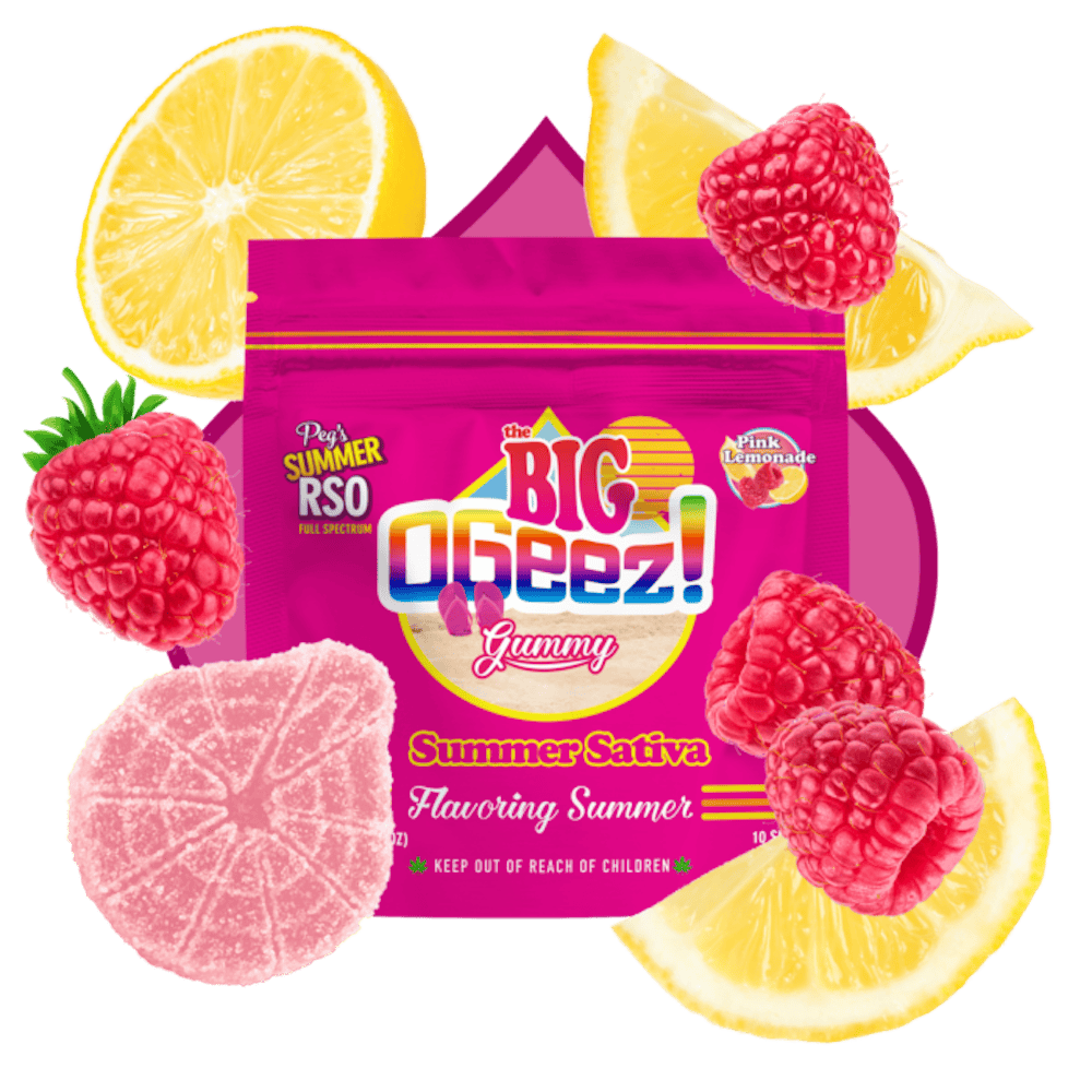 Product HDC OGeez! Gummies - Peg's Summer Edition BIG Pink Lemonade RSO 50mg (1pk)