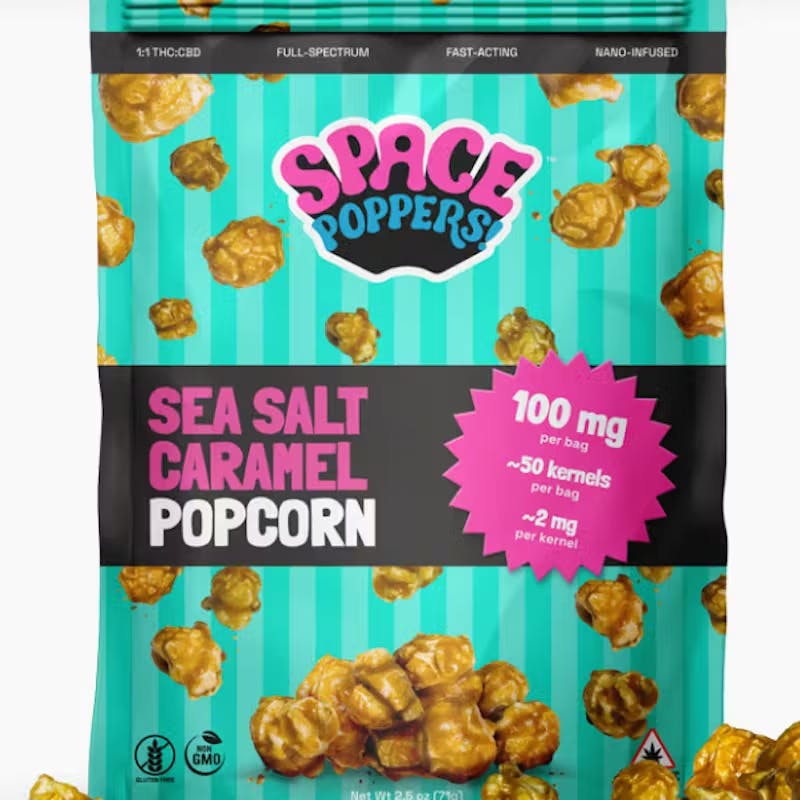 Space Poppers | Sea Salt Caramel Popcorn | 100mg