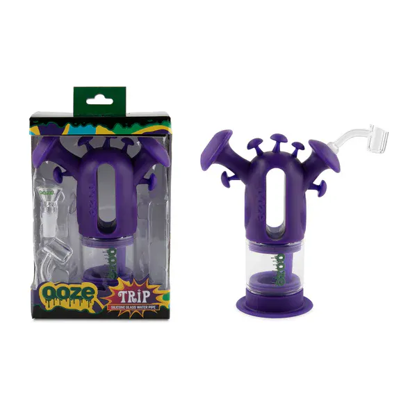 Ooze | Trip Pipe Bubbler & Rig | Aqua Teal | Solar Cannabis Co