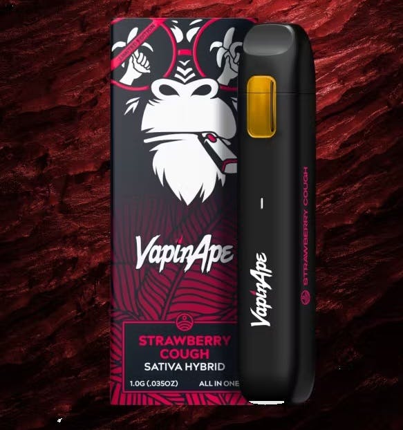 Product: VapinApe | Strawberry Cough Full-Spectrum Disposable All-in-One Cartridge | 1g