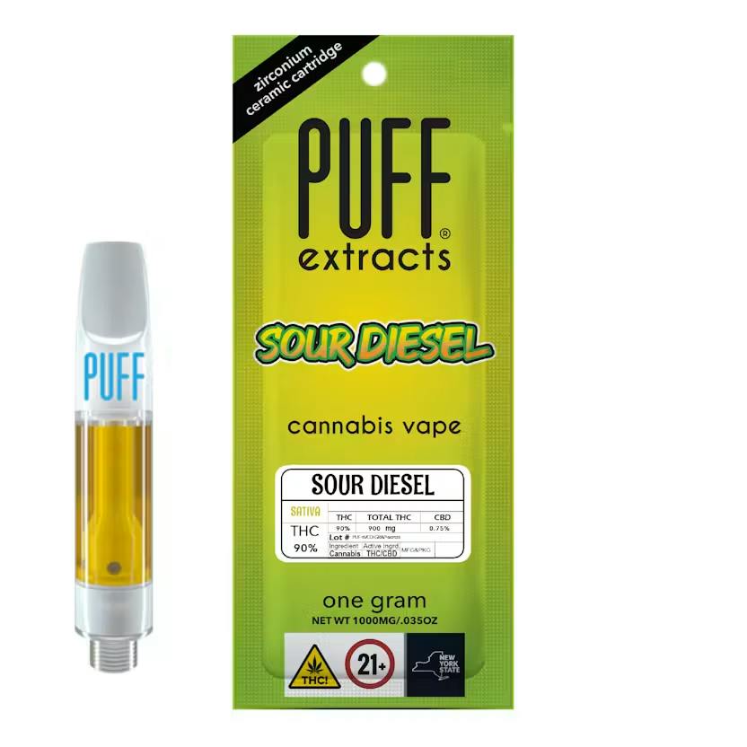 PUFF Pre-Rolls Vape Cart Sour Diesel High Potency
