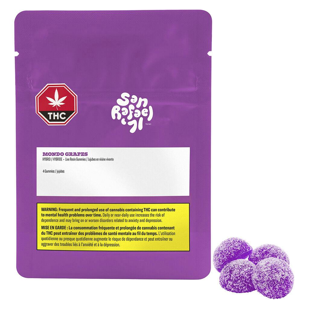 San rafael '71 - mondo grapes live resin soft chews - 4 pack