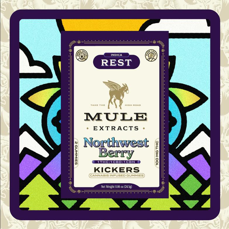Mule Extracts Northwest Berry 1:1:1 THC:CBD:CBN (2pk) 100MG