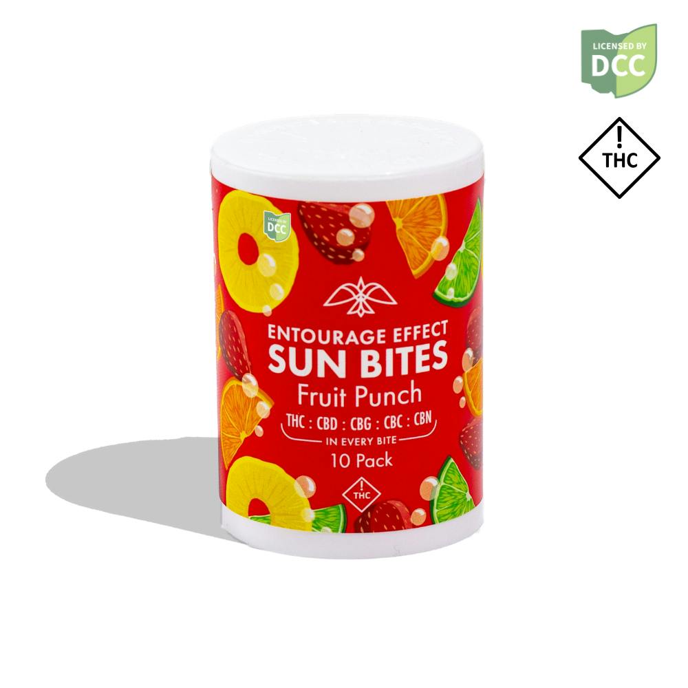 ★ビジョン★サイコスティック★オリジナル★サンダー★ Fruit Punch Sun Bites (Entourage) - Gummies - 10PK - 100mg