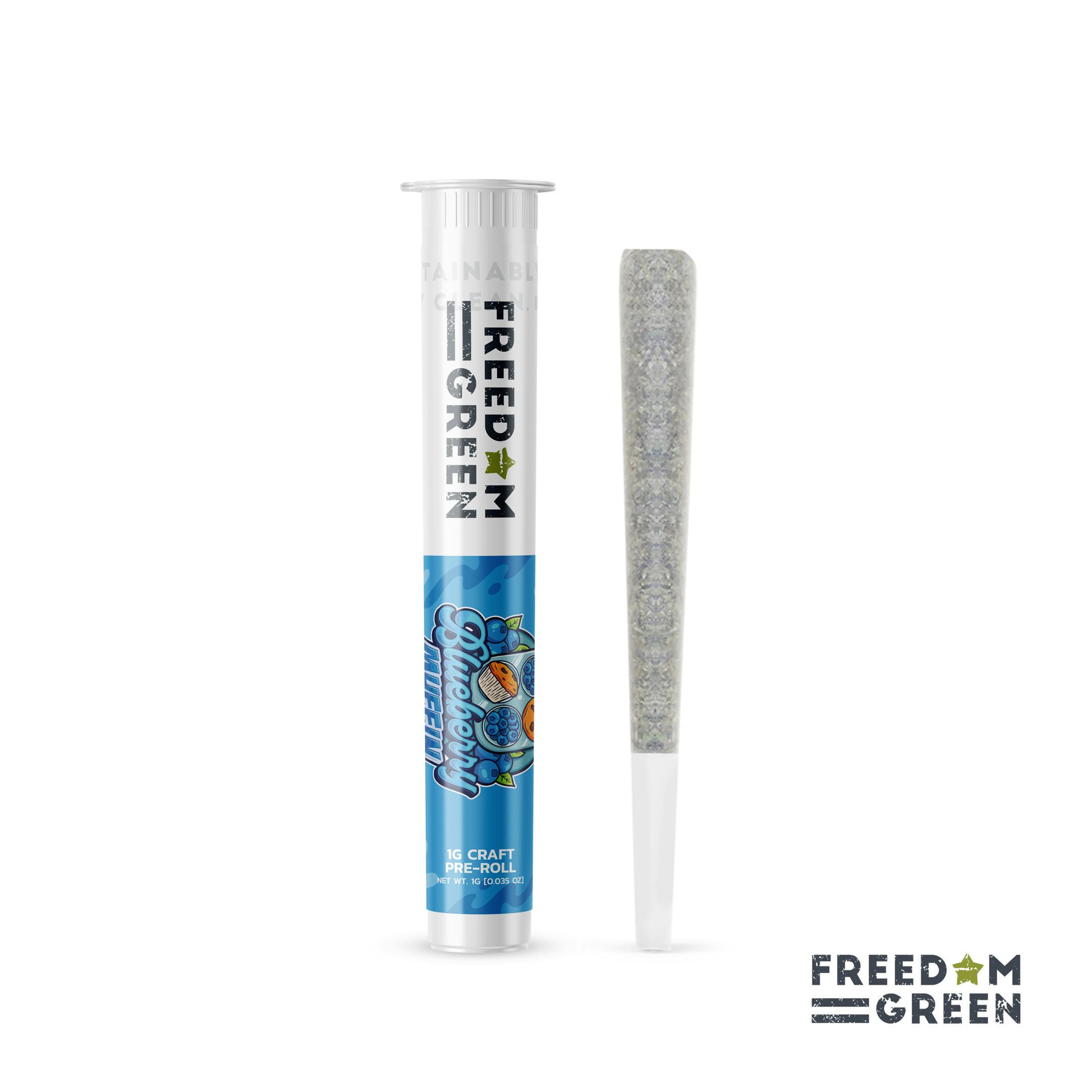 Freedom Green - 1g Preroll - Blueberry Muffin