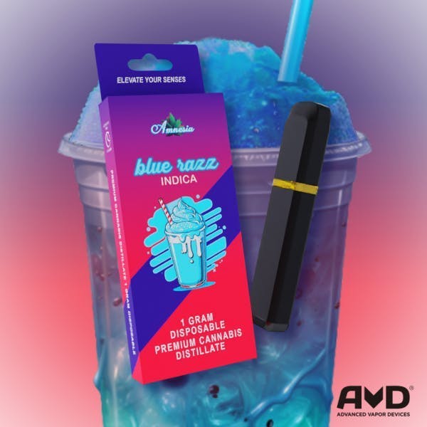 Product: AMNESIA | BLUE RAZZ | DISPOSABLE INDICA