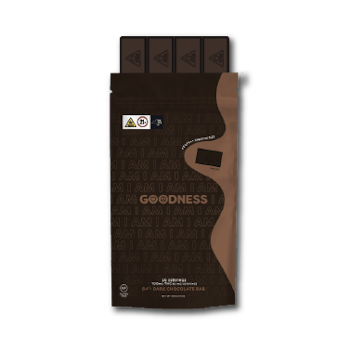 Photo of I AM GOODNESS Dark Chocolate Bar 100 mg