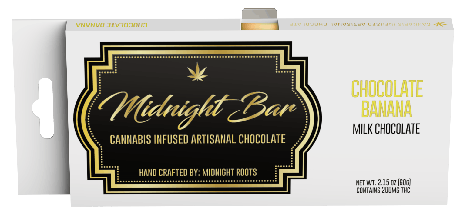 Product: Midnight Roots | Chocolate Bar - 200mg - Chocolate Banana