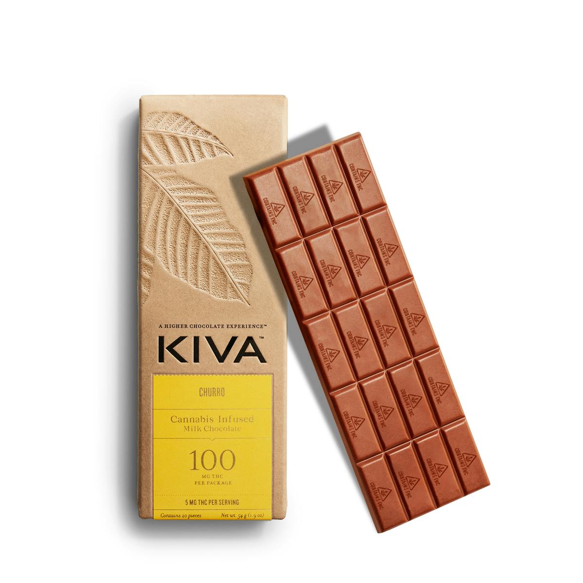 Kiva Churro Milk Chocolate Cold Water Hash Bar Marijuana for Sale ...