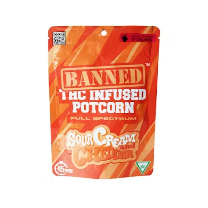 Banned - Sour Cream & Cheddar Potcorn 200mg