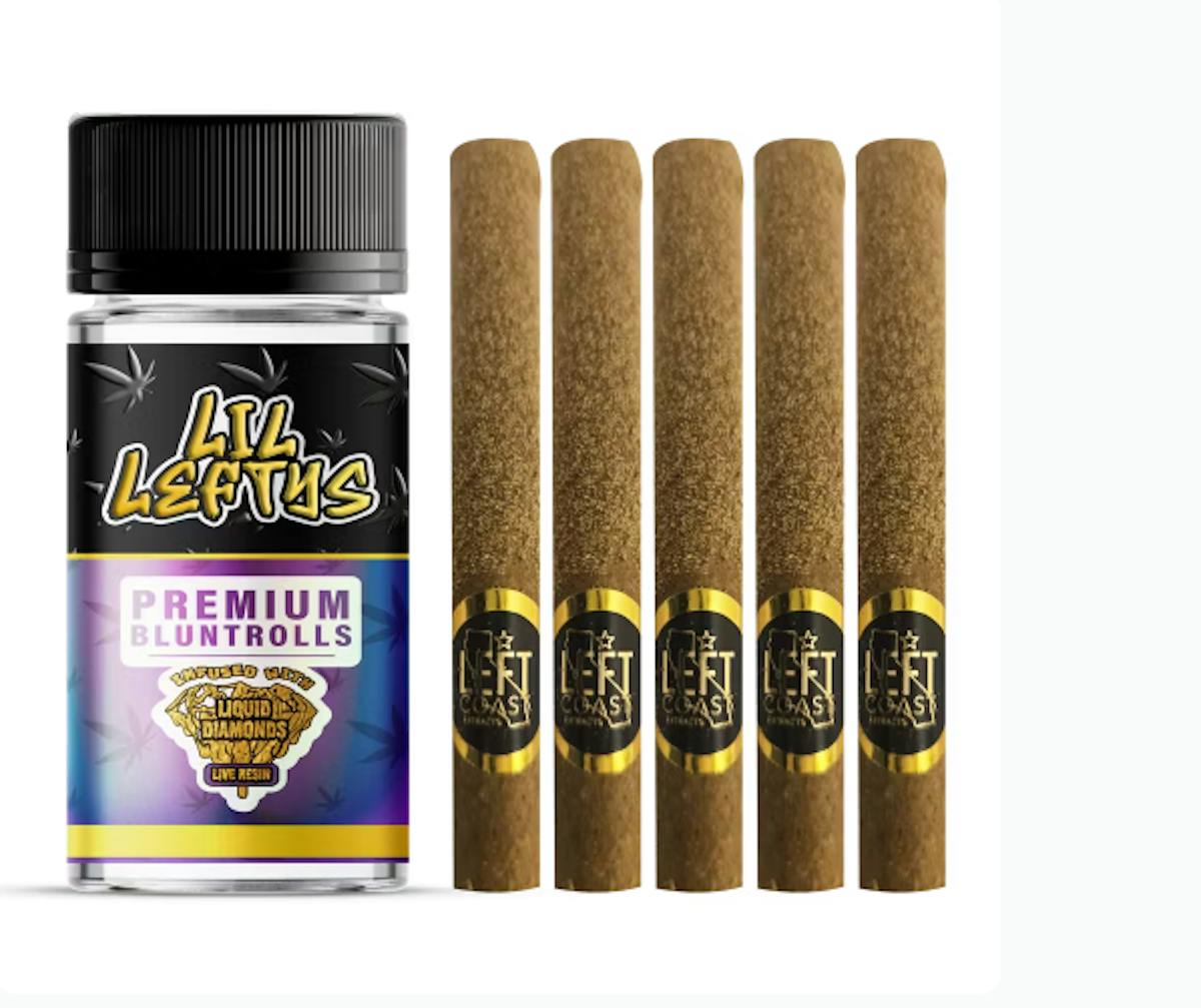 Image of Lil Leftys – Grape Cookies Infused Mini Blunts 5PK