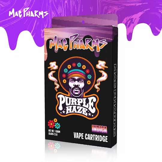 mac pharms disposable vape colors meaning Mac Pharms Mac Pharms - Purple Haze - 1g Vape Cart