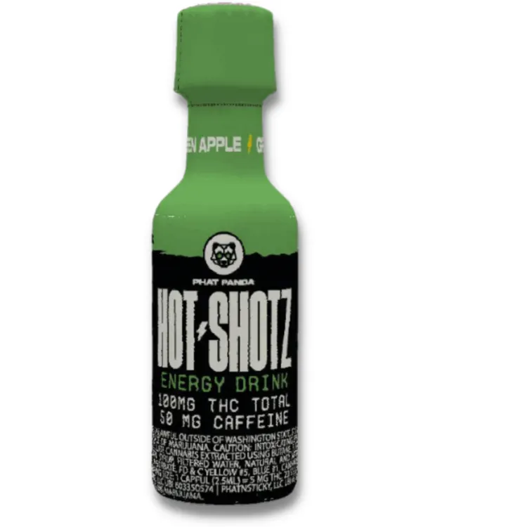 Hot Shotz: Energy Green Apple - Beverage 100mg | Kush 21 SODO