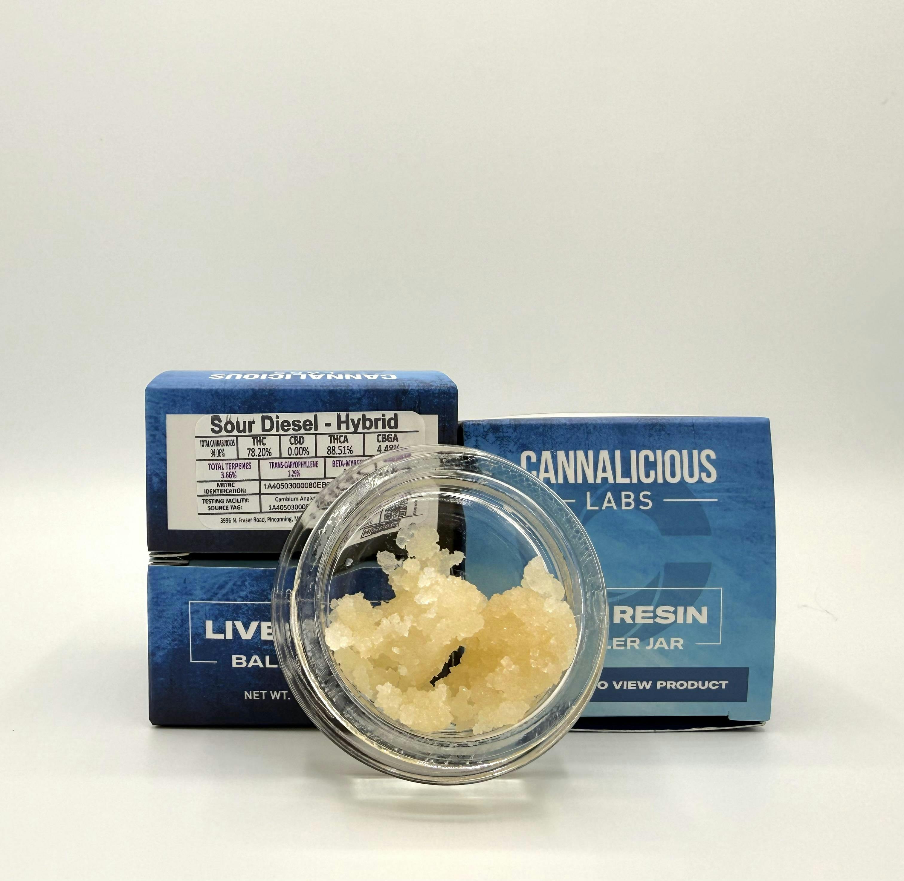 Cannalicious - 7g Live Resin Baller Jar - Sour Diesel