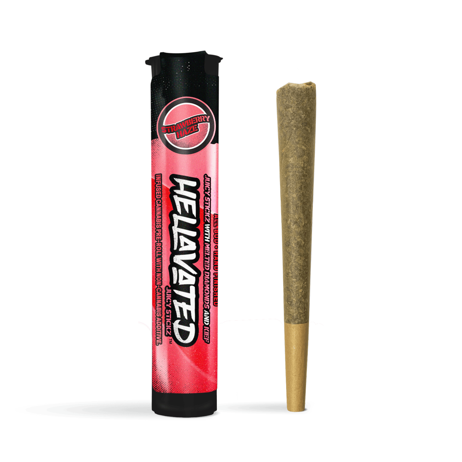 Hellavated - Strawberry Haze - Juicy Stickz Infused Pre-Roll