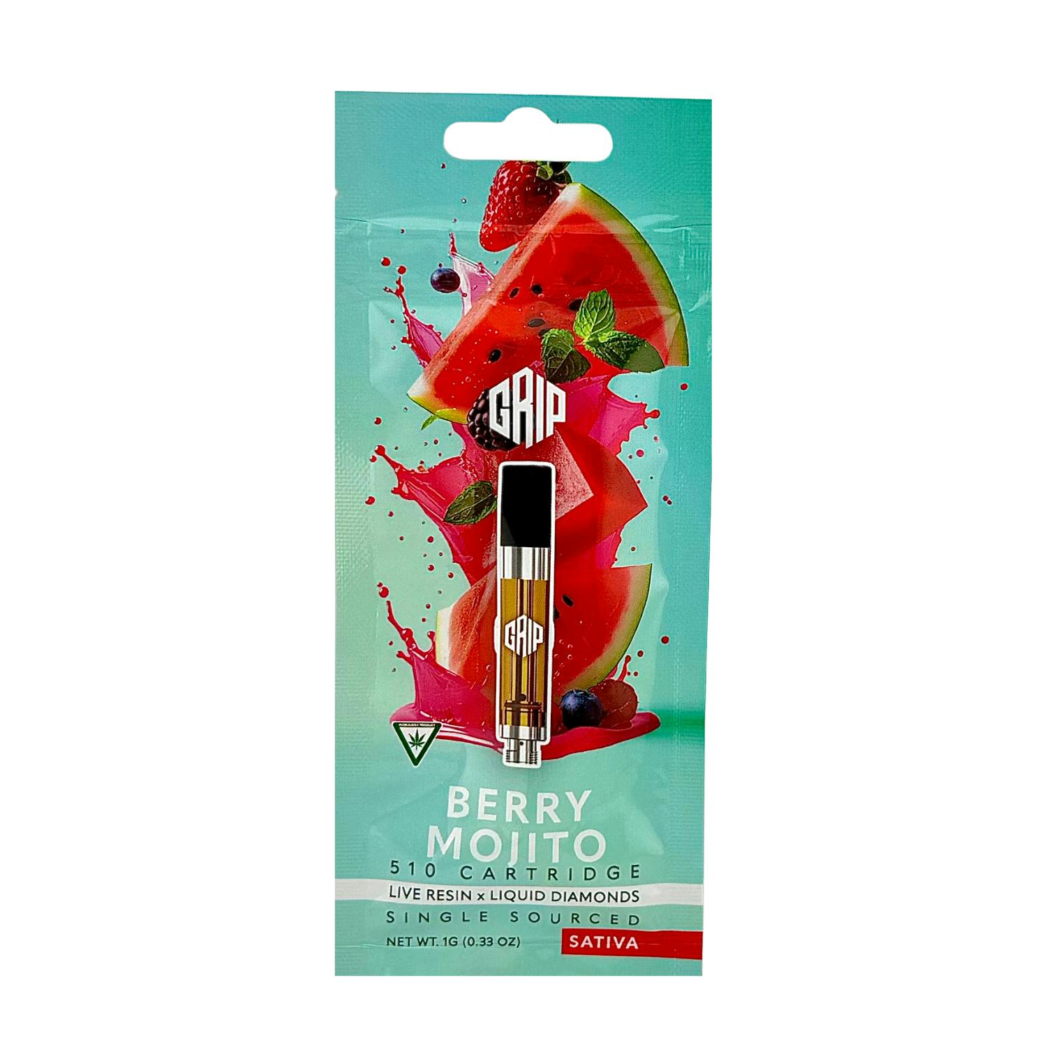 Grip - 510 Vape Cartridge - - **BERRY MOJITO** (10/$55)