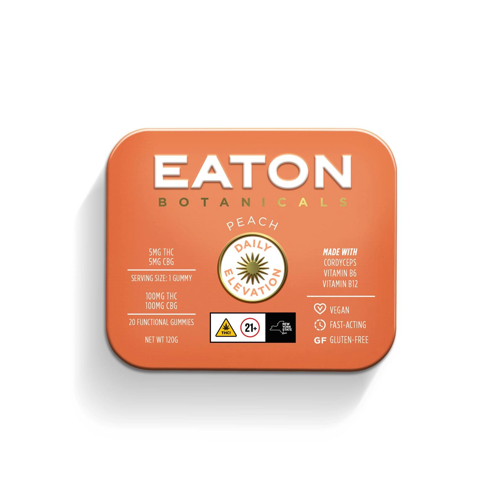 Eaton Botanical | Daily Elevation | Peach 5mg