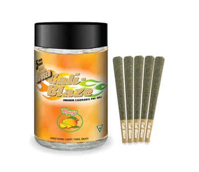 Cali-Blaze - 5-Pack .7g Infused Prerolls - Mango - PRE_ROLLS by Cali-Blaze at King of Budz