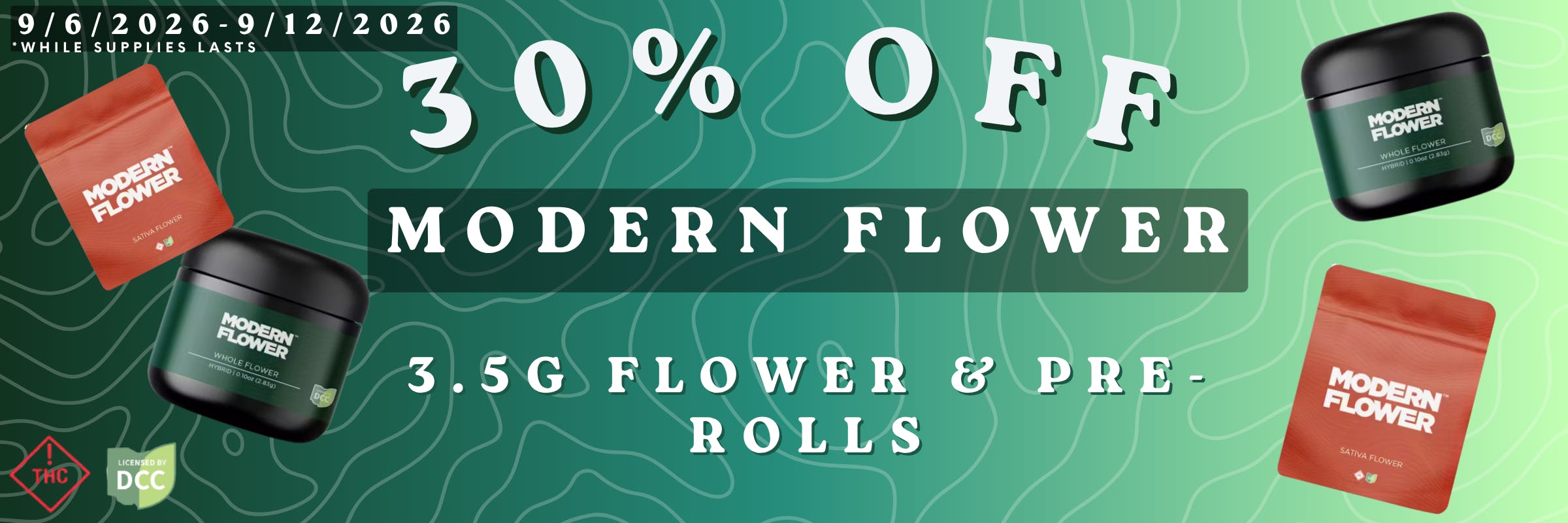 30% OFF M.F. 3.5g & Pre-Rolls