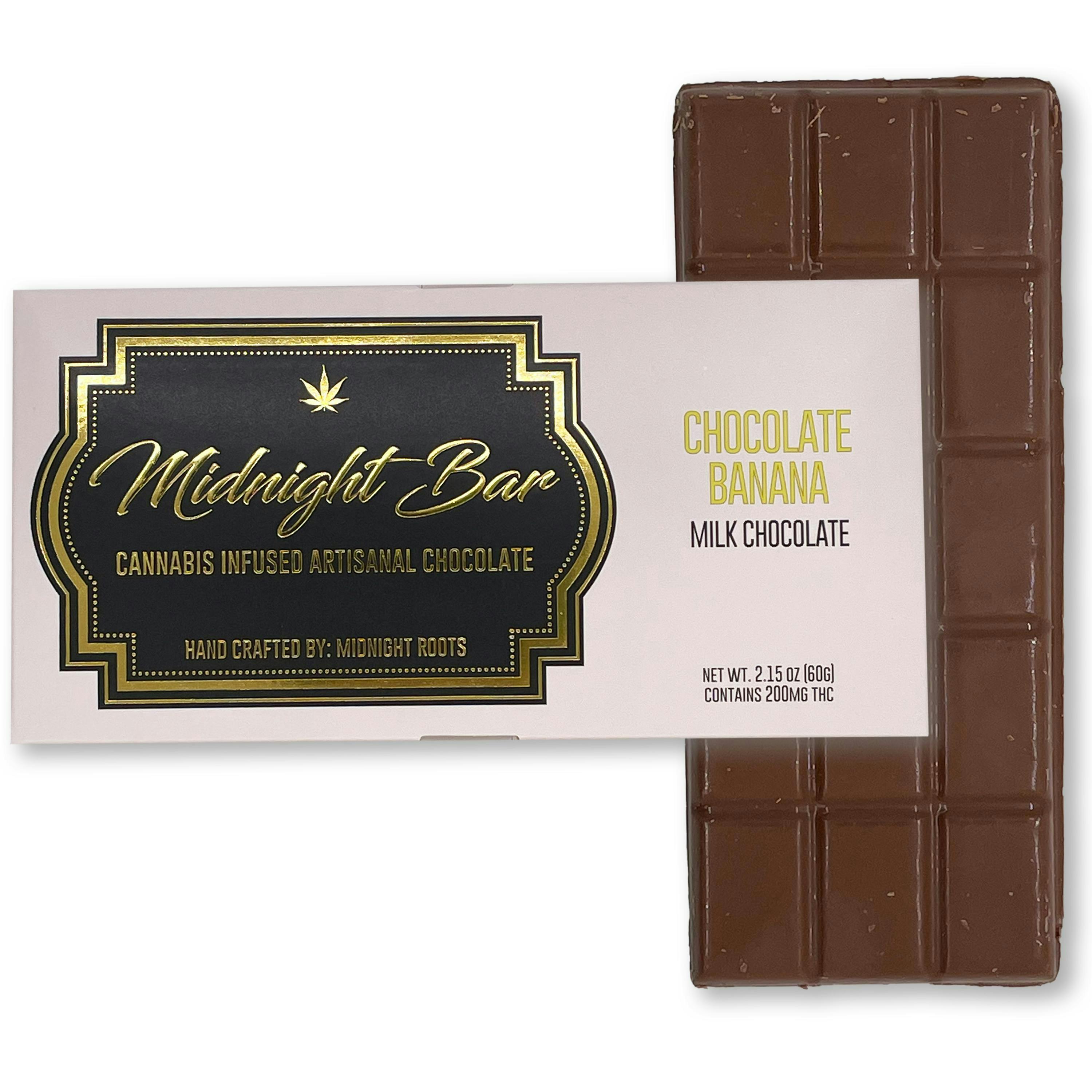 Product: Midnight Roots | Chocolate Banana 200mg Chocolate Bar