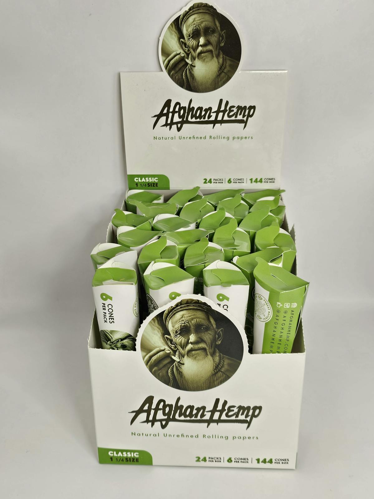 Photo of classic 1/4 Afghan Hemp Cones 6PK